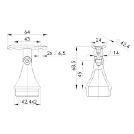 Uchwyt poręczy na słupek