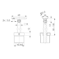 Uchwyt poręczy na słupek