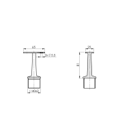 Uchwyt poręczy na słupek stały
