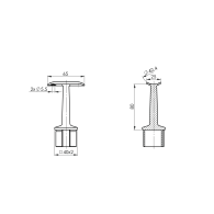 Uchwyt poręczy na słupek stały