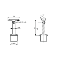 Uchwyt poręczy na słupek