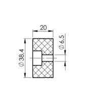 Poręcz drewniana, wkładka: korek, złączka, kolanko