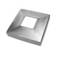Rozeta maskująca kwadratowa ze stali nierdzewnej AISI 304 do słupka 40x40 mm, szlifowana
