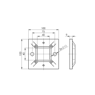 Kotwienie górne - kołnierz