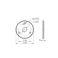 Uchwyt poręczy na ścianę LED - Poręcz