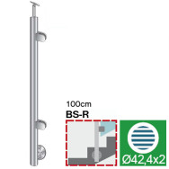Słupek, Kotwienie boczne - prawe - do schodów AISI304