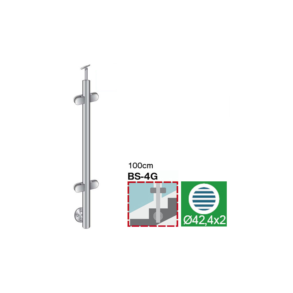 Słupek, Kotwienie boczne - obustronne 180° - do schodów