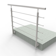 Balustrada ze stali nierdzewnej, AISI304, 1500x900mm, BR