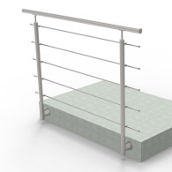 Balustrada ze stali nierdzewnej, AISI304, 1500x1000mm, BR