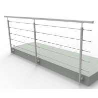 Balustrada ze stali nierdzewnej, AISI304, 3000x1000mm, BR