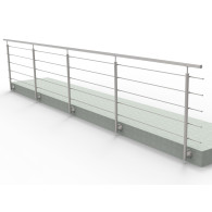 Balustrada ze stali nierdzewnej, AISI304, 6000x1000mm, BR