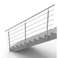 Balustrada ze stali nierdzewnej do schodów, 3000x1000mm, BS