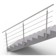 Balustrada ze stali nierdzewnej do schodów, 3000x900mm, BS