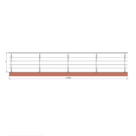 Balustrada, VK-straight AISI304, 40x40x2/4xd12/H900/L6