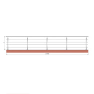 Balustrada, VK-straight AISI304, 40x40x2/4xd12/H900/L6