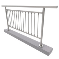 Balustrada pionowa, VK- prosta AISI304, D42,4/d12ve