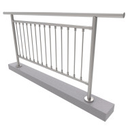 Balustrada pionowa, VK- prosta AISI304, D42,4/d12ve