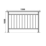 Balustrada pionowa, VK- prosta AISI304, D42,4/d12ve