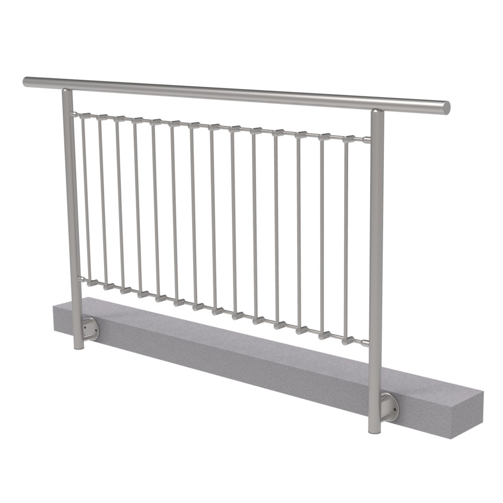 Balustrada pionowa, BK prosta AISI304, D42,4/d12ve