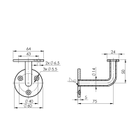 Uchwyt poręczy na ścianę
