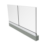 Balustrada całoszklana w profilu AL, 2500x1000mm