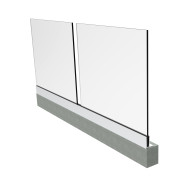 Balustrada całoszklana w profilu AL, 2500x1000mm