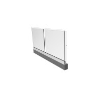 Balustrada całoszklana w profilu AL, 2500x1000mm