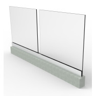 Balustrada całoszklana w profilu AL, 2500x1000mm
