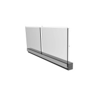 Balustrada całoszklana w profilu AL, 2500x1000mm