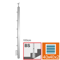 Słupek, Kotwienie boczne - do schodów AISI304, 40x40x2