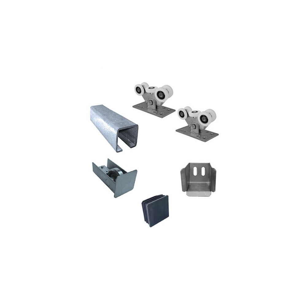 Zestaw do bram przesuwnych do 4m, Zn, NYLON, 60x60mm