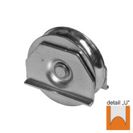 Koło jezdne - U, Zn, D80mm