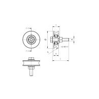 Koło napędowe U INOX, D80mm