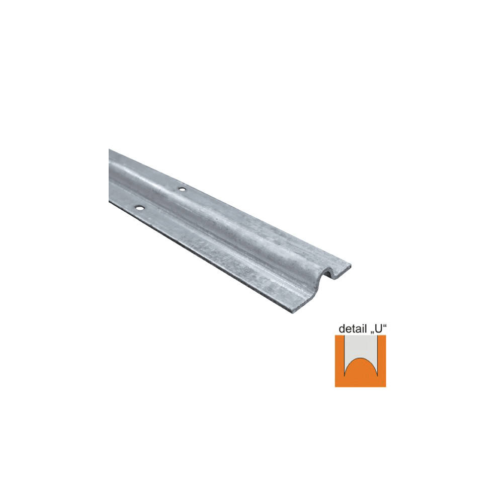 Szyna prowadząca bottom-U, INOX, R10, L3000mm