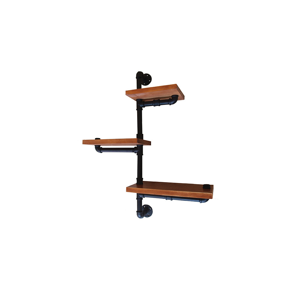 Półka ścienna - TETRIS czerwono-brązowy - 014