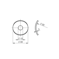 Nierdzewna podkładka promieniowa dla A6/42-20 i A6/48