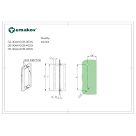Poręcz - szczotkowana stal nierdzewna AISI304, K320