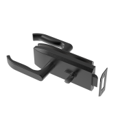 Zamek do drzwi szklanych inox, szkło t 8,10,12mm CZARNY