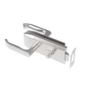 Zamek do drzwi szklanych inox, szkło t 8,10,12mm