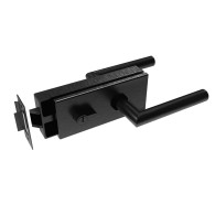Zamek do drzwi szklanych BLACK PZ + zamek PZ
