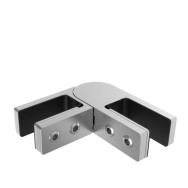 Uchwyt na szkło - szkło/szkło - regulowany