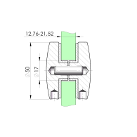 Uchwyt wlewu paliwa - sprzęgło