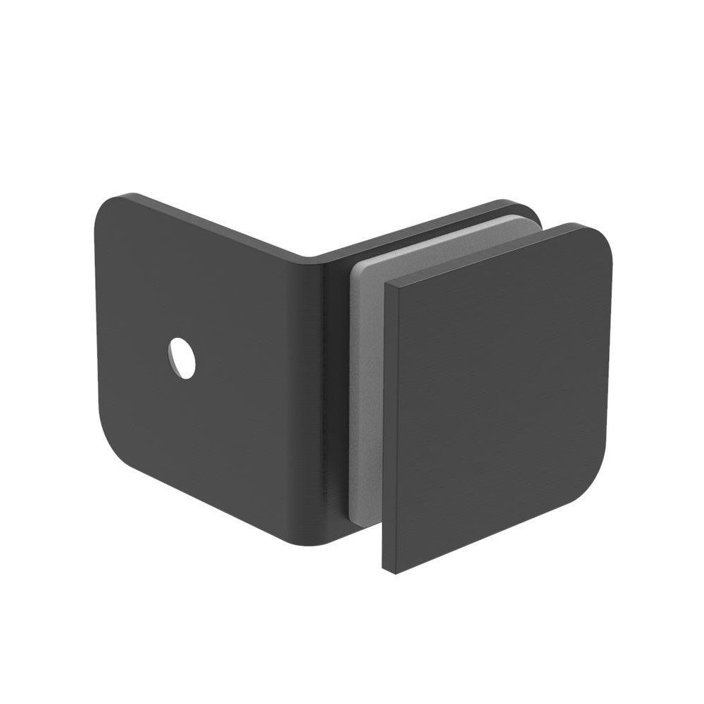 Przeszklenie stałe - uchwyt szkła, AISI 304, CZARNY