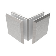 Przeszklenie stałe - łącznik szklany 90° Zamak, T 8-10 mm