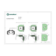 Przeszklenie stałe - uchwyt do szkła, AISI 304, T 8-10 mm