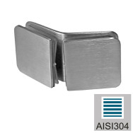 Przeszklenie stałe - uchwyt do szkła, AISI 304, T 8-10 mm