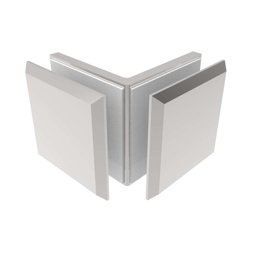 Przeszklenie stałe - złącze szklane 90° Zamak, T 8-10 mm