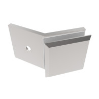 Przeszklenie stałe - uchwyt szkła, 135°, Zamak, T 8-10mm