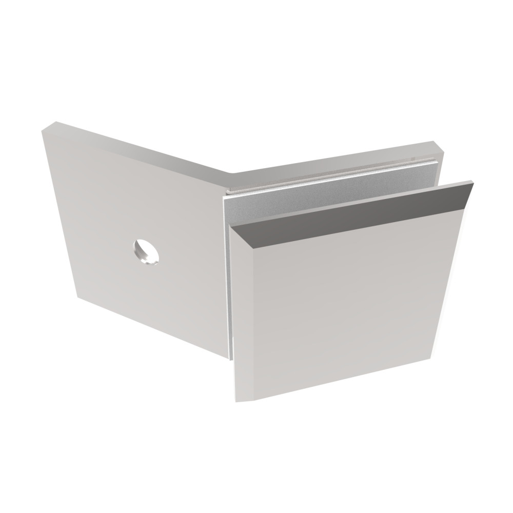 Przeszklenie stałe - uchwyt szkła, 135°, Zamak, T 8-10mm