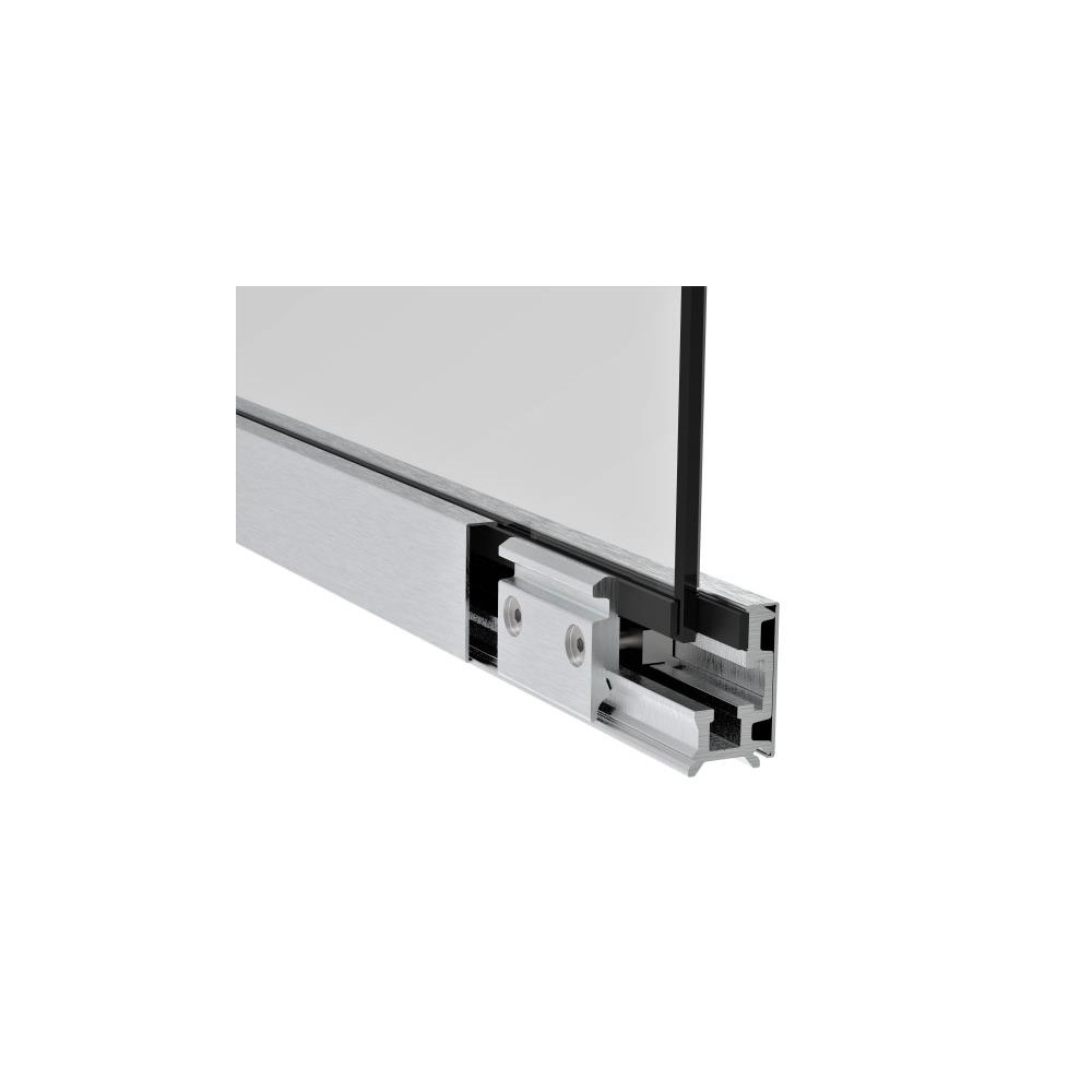 Przeszklenie stałe - zestaw 3m profil anodowany-inox